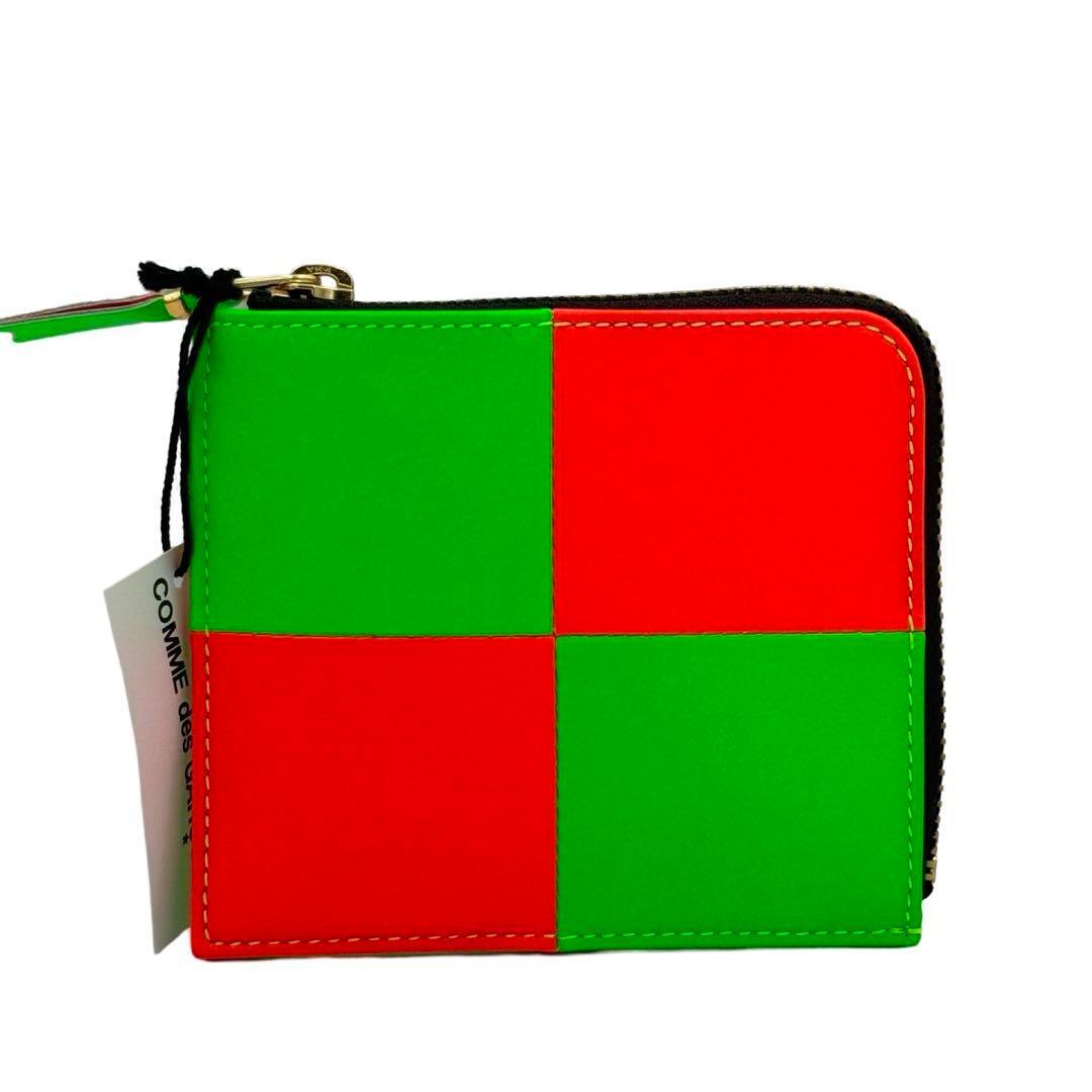 未使用品 コムデギャルソン 小銭入れ ミニ財布 財布 オレンジ グリーン