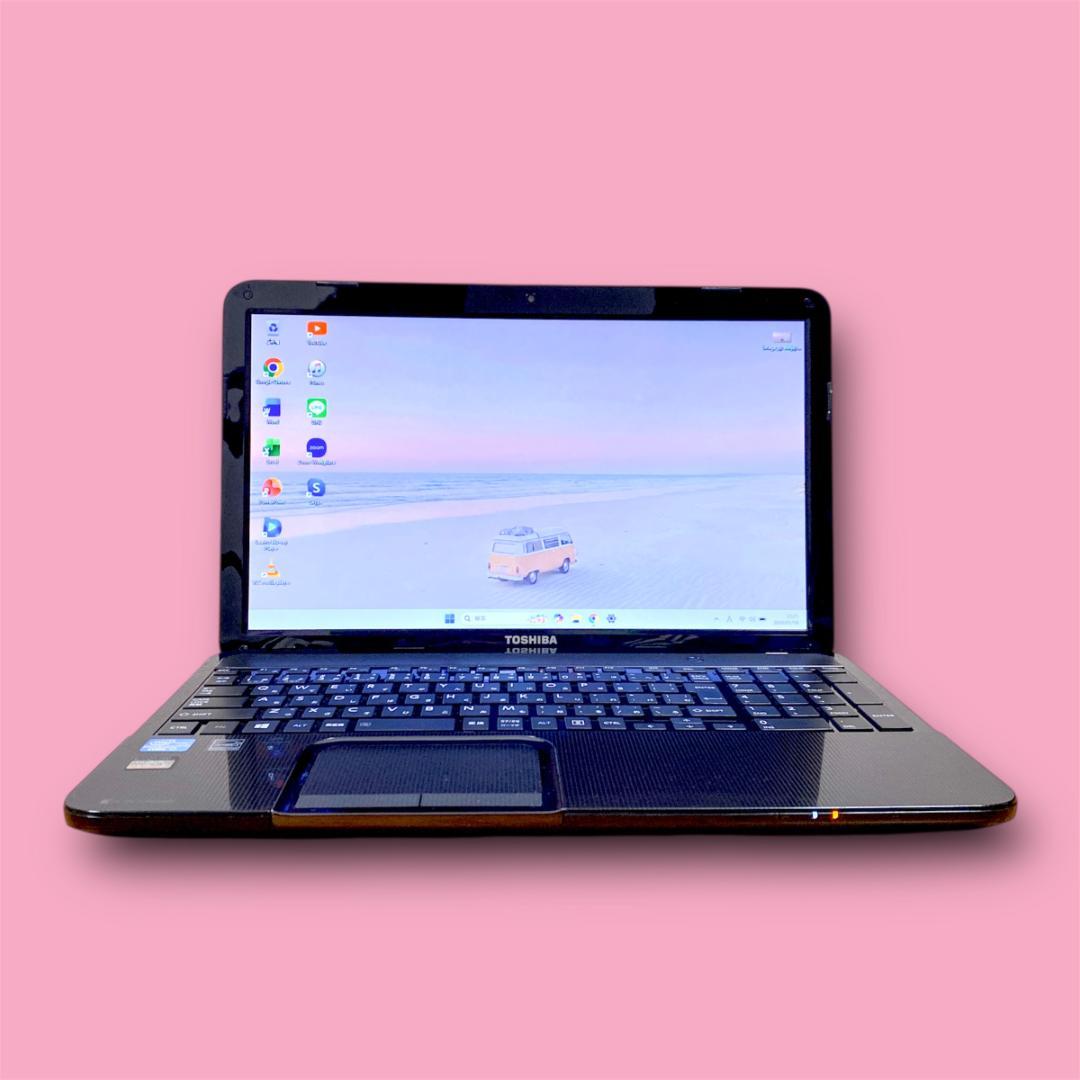 オフィス2021✨高性能4コアi7 快適SSD メモリ8 東芝ノートパソコン黒