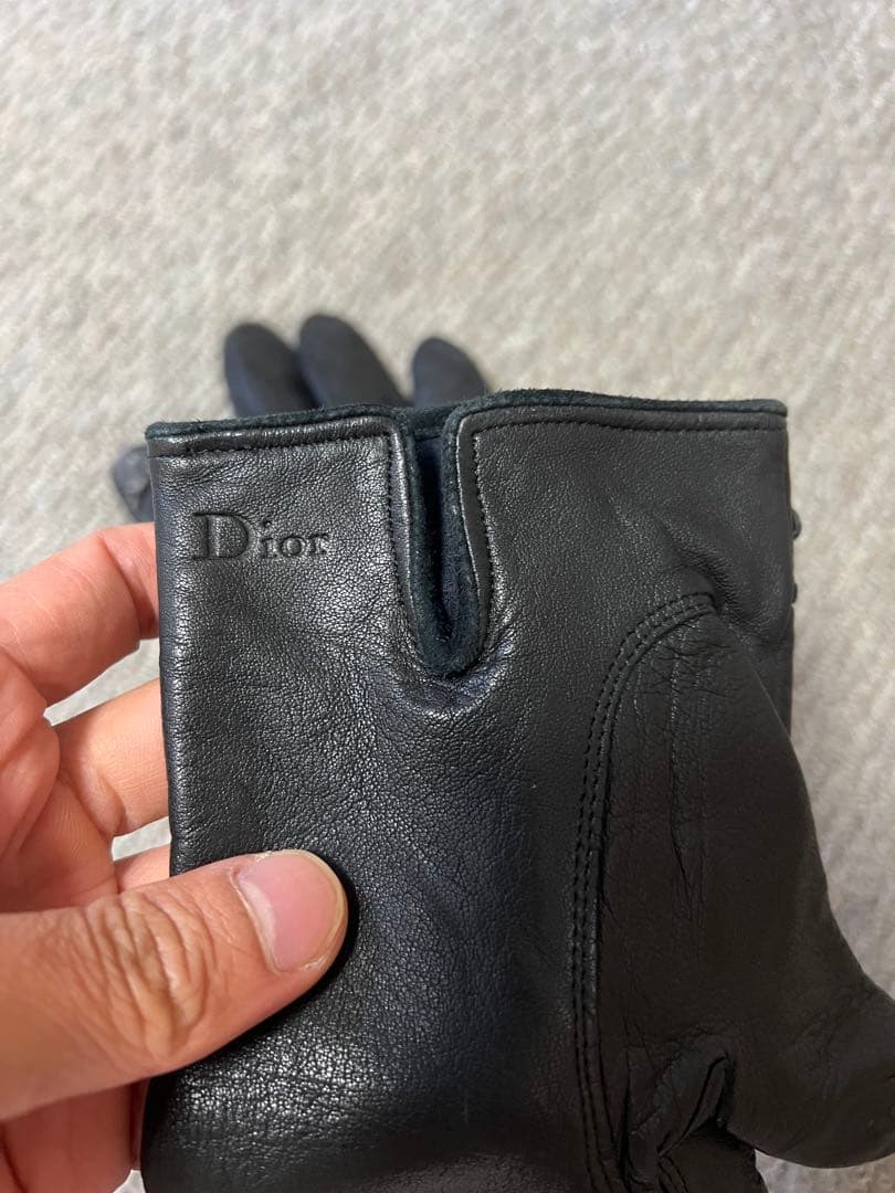 Dior 黒 レザーグローブ