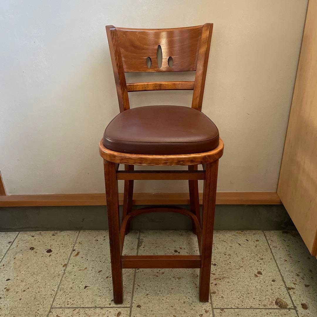 カウンターチェア　木製ハイチェア　1脚①