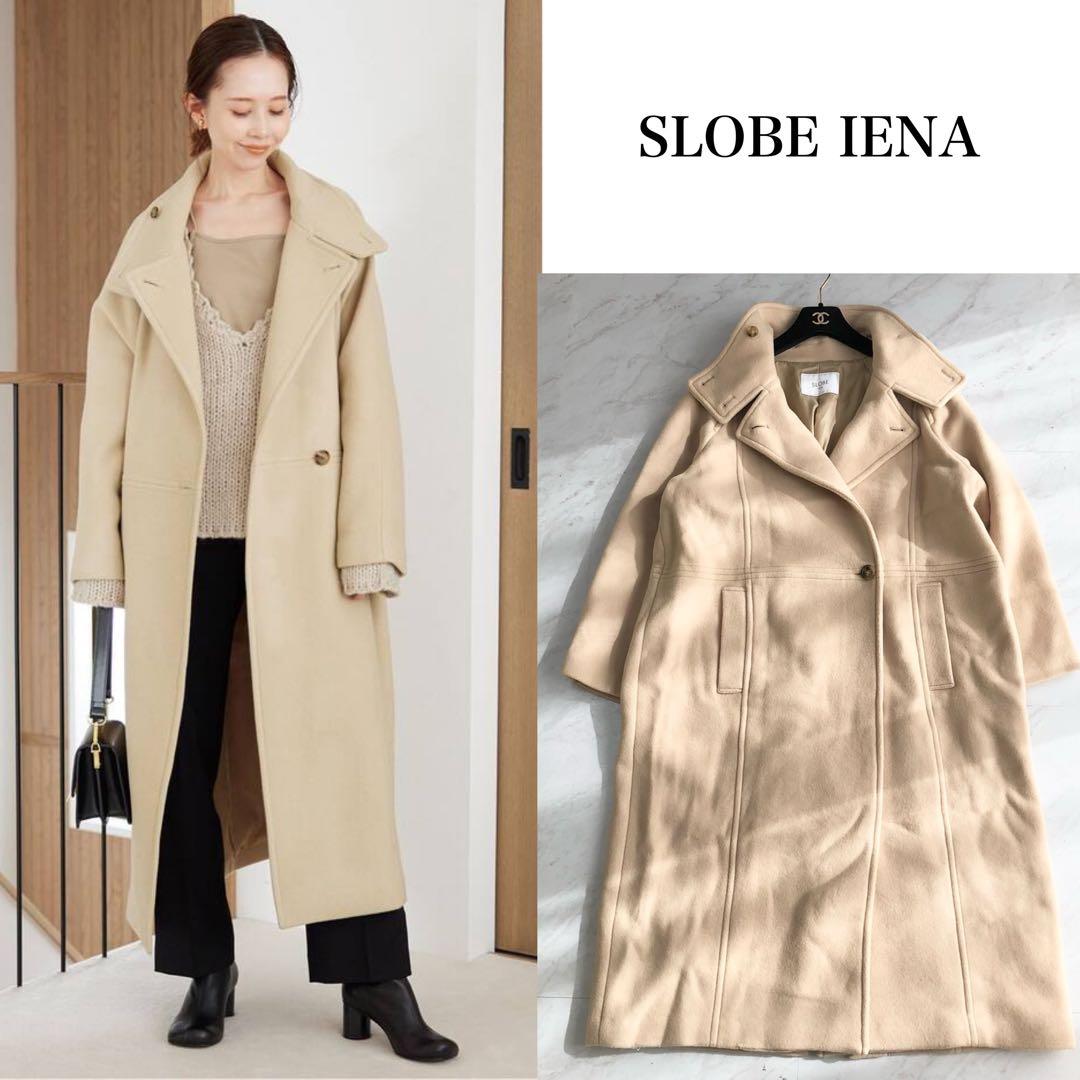 美品❤️スローブイエナ　パイルメルトンスタンドコクーンコート　ベージュ　M