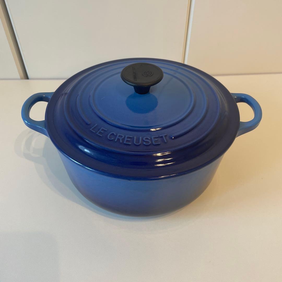 数回使用⭕️美品⭕️ココット ロンド マルセイユブルー20cm