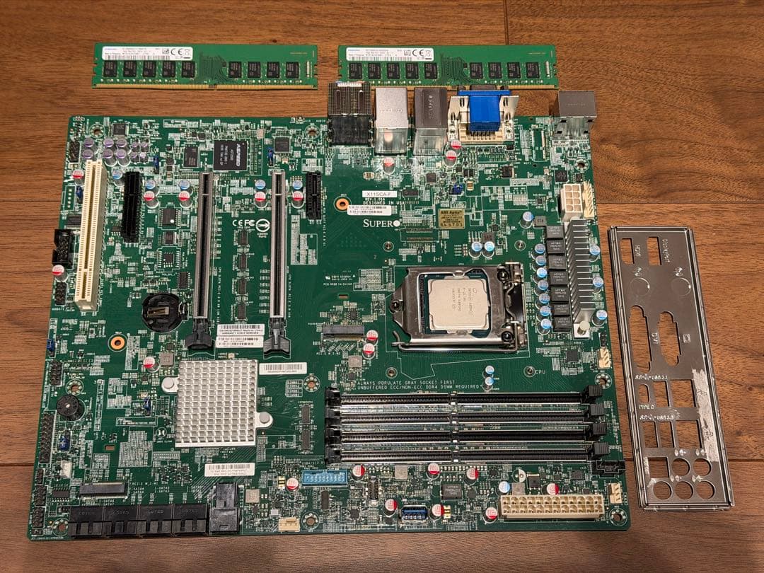 【雪】サーバー用マザーボード、Xeon CPU、メモリセットX2