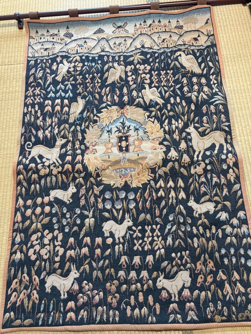 フランス製　フランドル地方のタピストリー　最優秀職人によるレアな織物