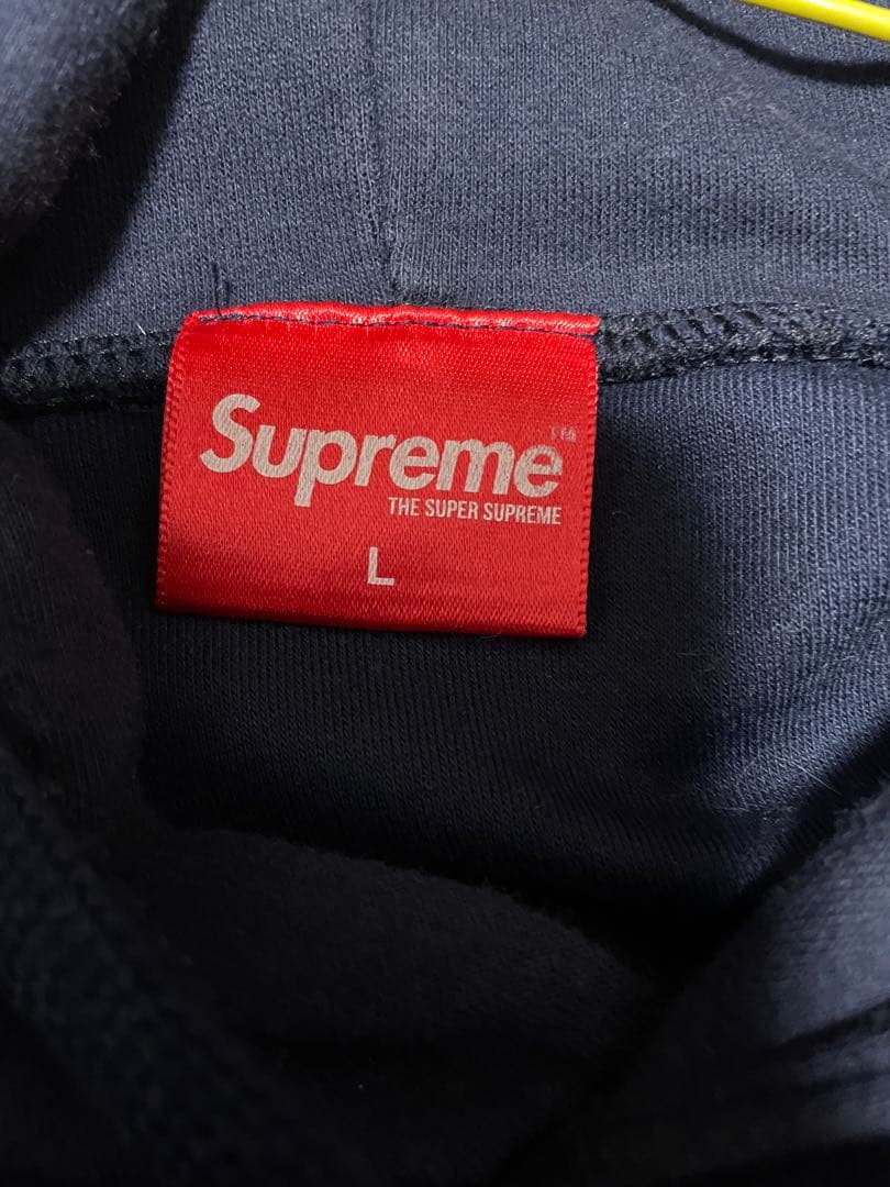 Supreme ボックスロゴ パーカー ネイビー