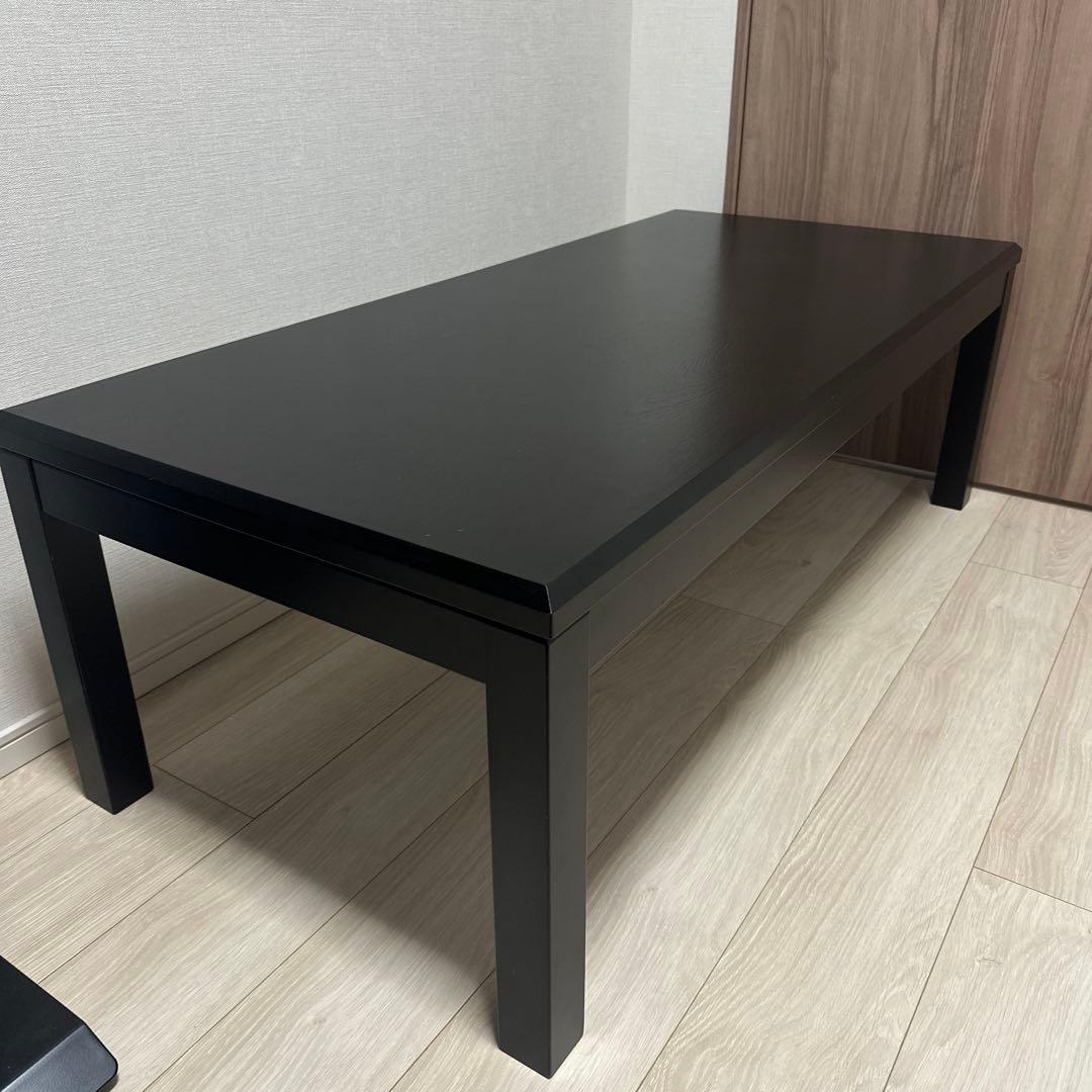 【やや傷あり】黒　センターテーブル　大塚家具