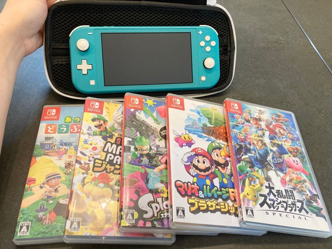 Nintendo Switch Lite ターコイズ 本体とゲーム5本セット