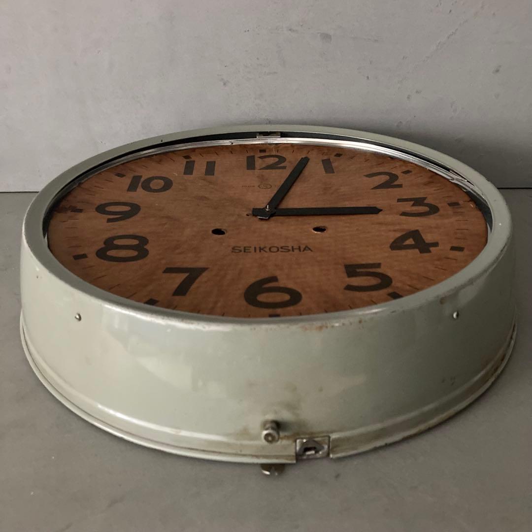 古時計 ナショナル時計にSEIKOSHA文字盤 直径41cm ヴィンテージ雑貨