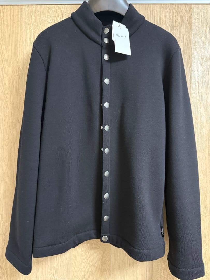 agnis b.コットン メルトン カーディガンプレッション New Yvan