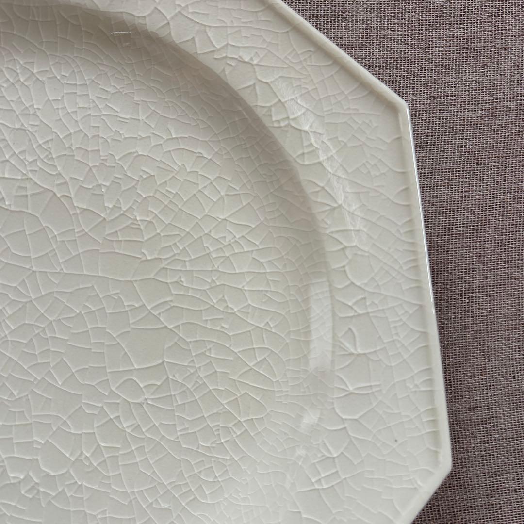 新品　石川隆児　八角皿　大2枚　貫入 オクタゴナルプレート