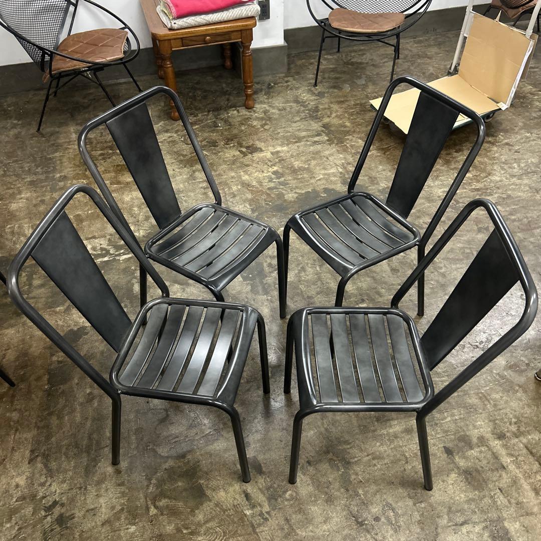 【5脚】スチールチェア インダストリアル