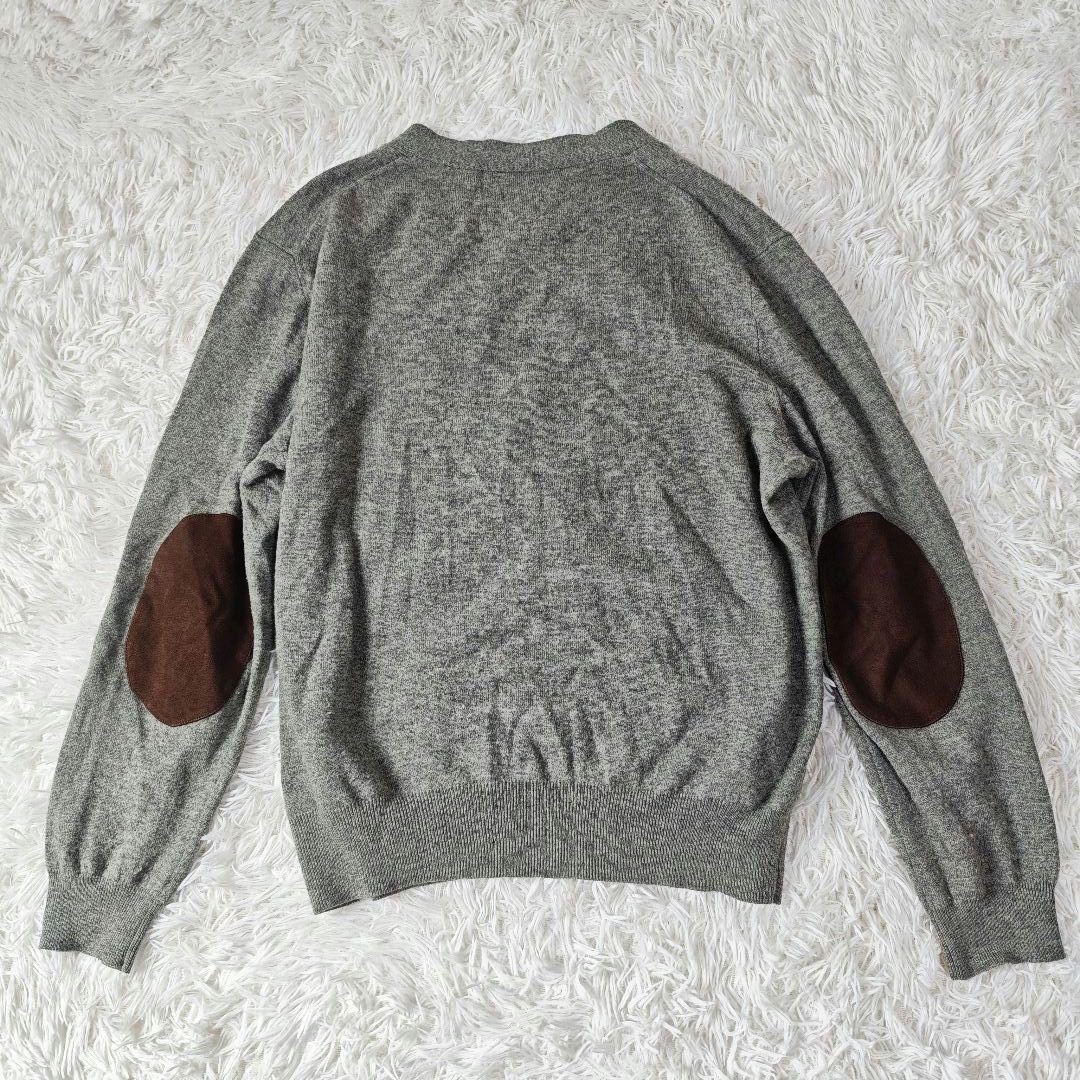 【高級】ラルフローレン メリノウール カーディガン メンズXL　肘パッチ