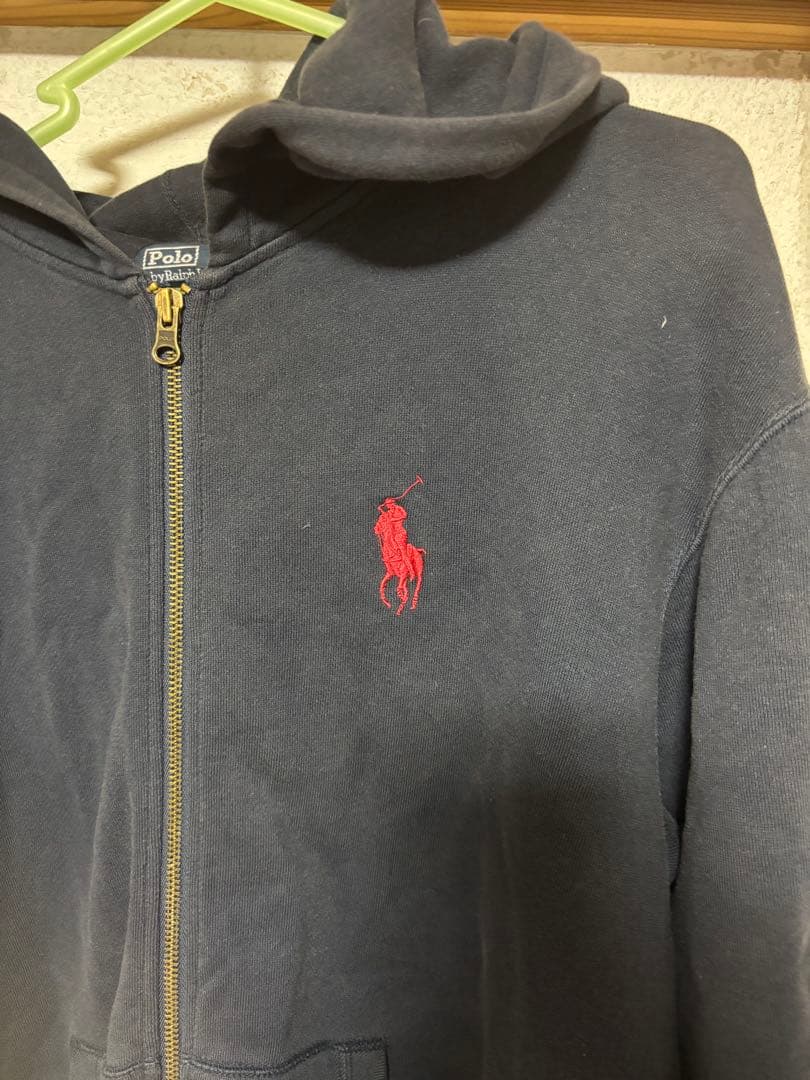 【最終値下げ】ポロ ラルフローレン ジップパーカー ネイビー フルジップ メンズ