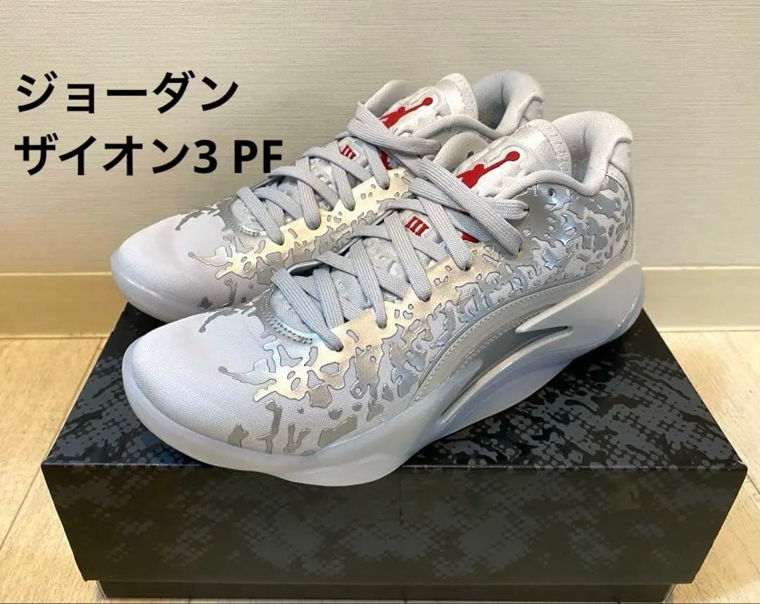 セール　ジョーダン　ザイオン3 PF リキッドメタル 25cm シルバー