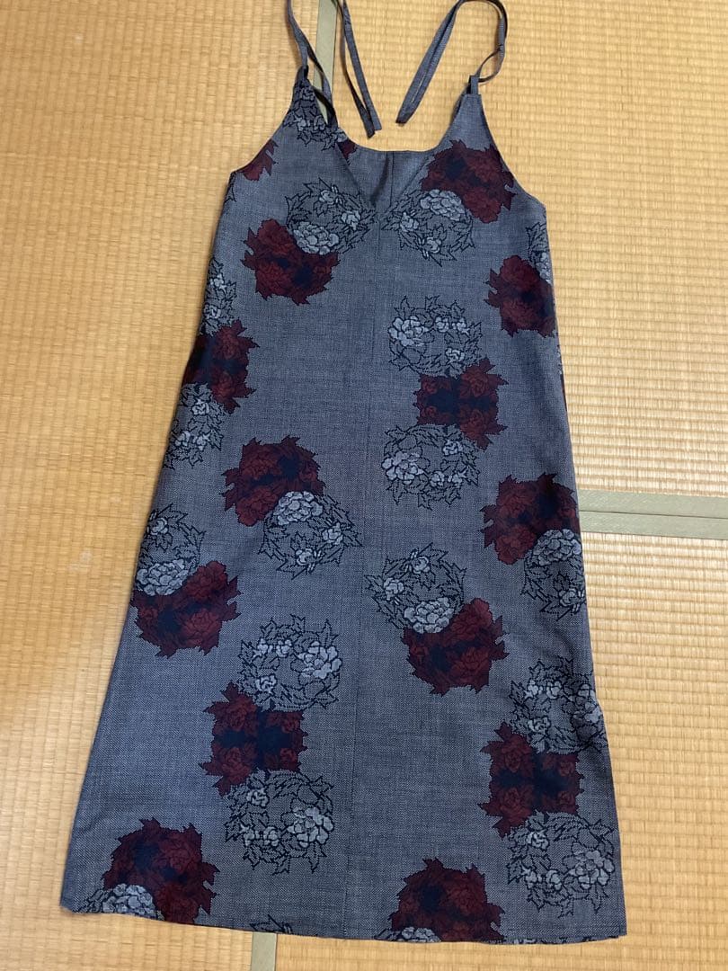 着物リメイクワンピース　　　　大島紬からジャンバードレス