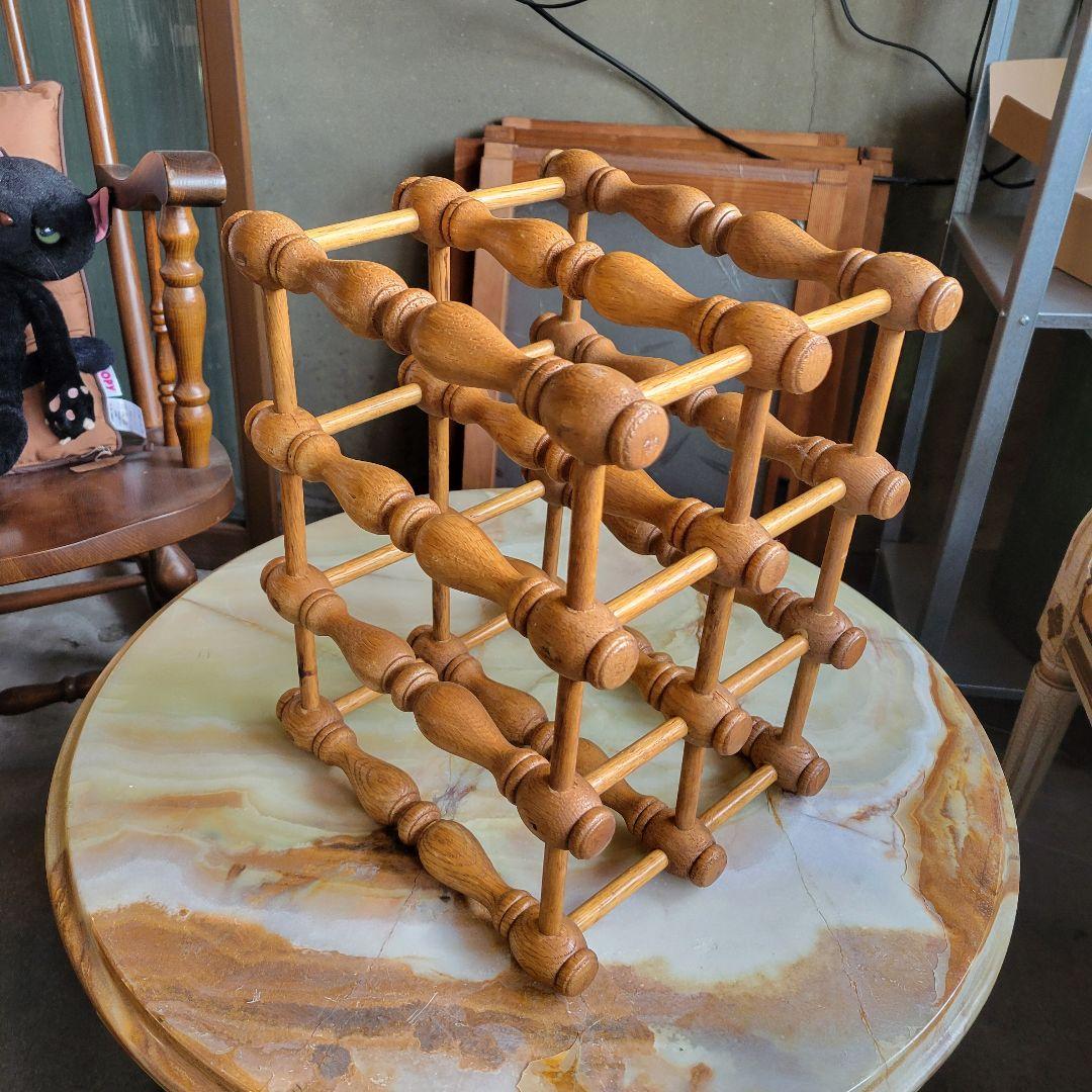 キツツキマーク 飛騨産業 木製 ワインラック ボトルラック ヴィンテージ