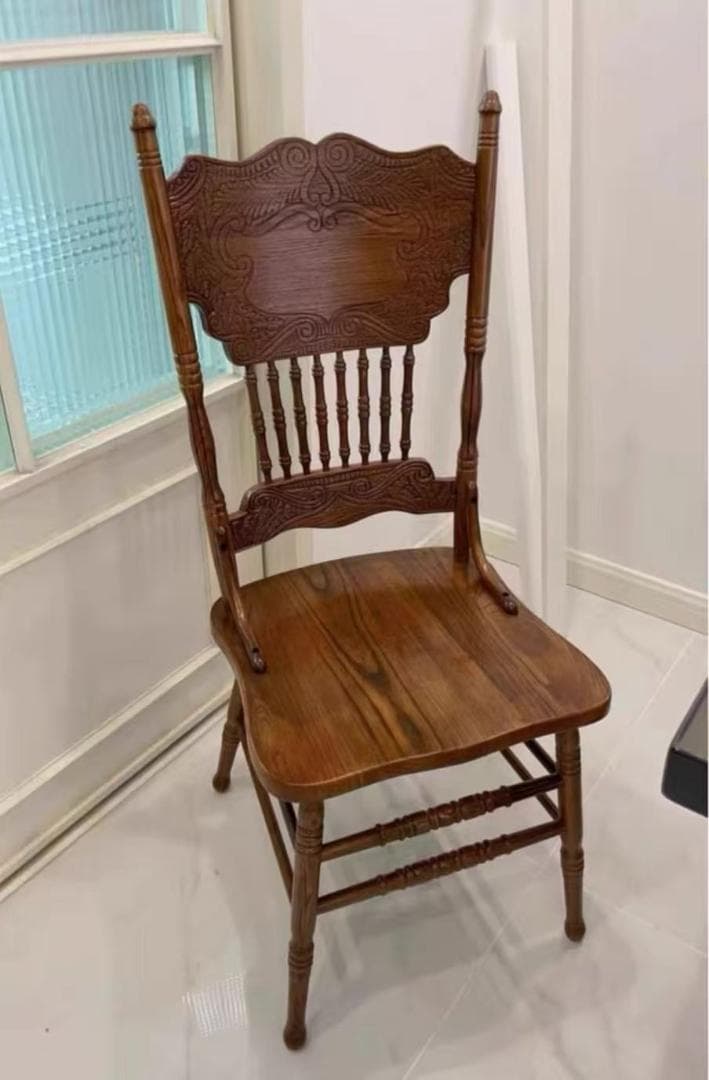 アンティーク風 木製椅子 ブラウン