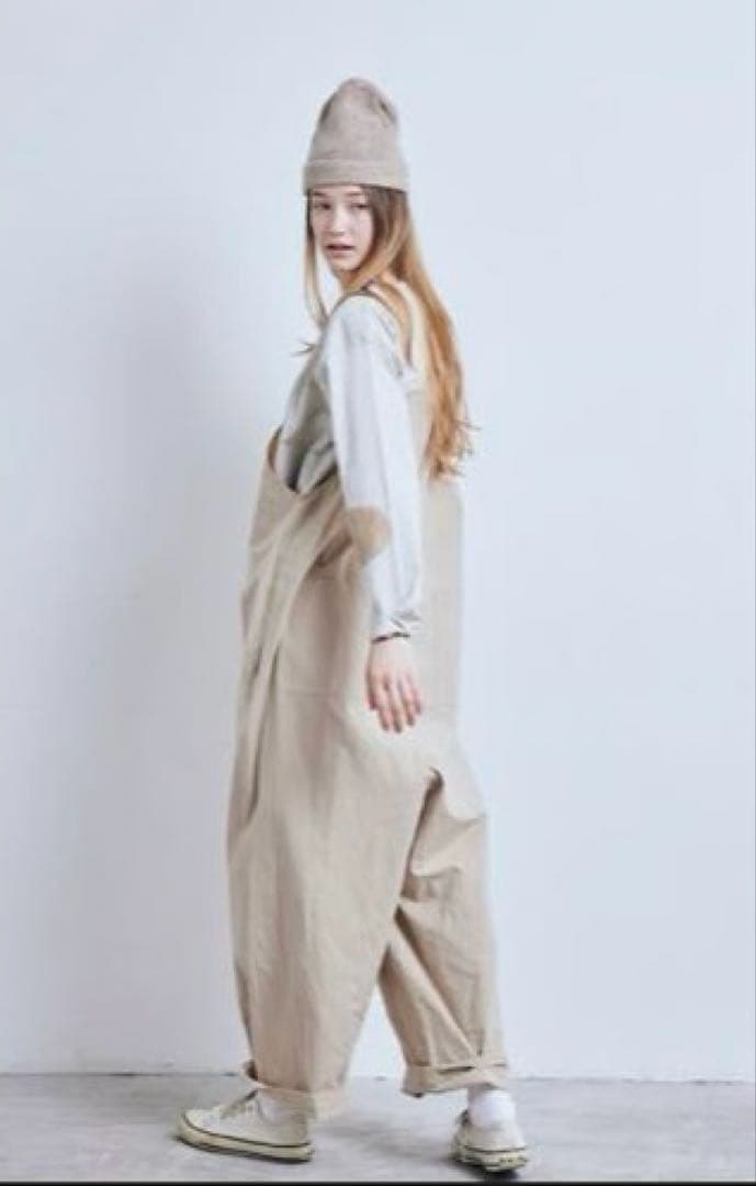 (g)グラム ヴィンテージコットン サロペット ワイド 通年素材