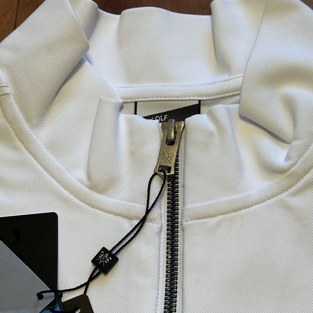 長袖　モックネック　ハーフジップ　メンズ　ゴルフウェア　カットソー　新品　L