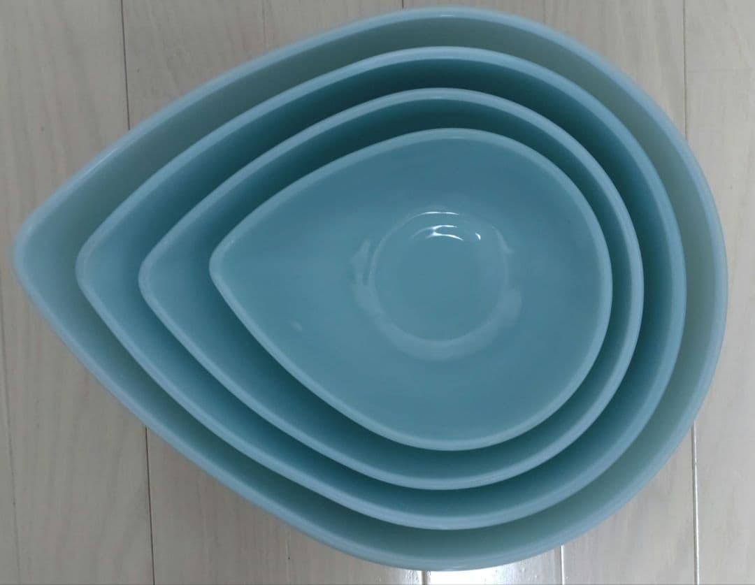 ファイヤーキング ターコイズ スウェディッシュモダンボウル 4個セット 涙型