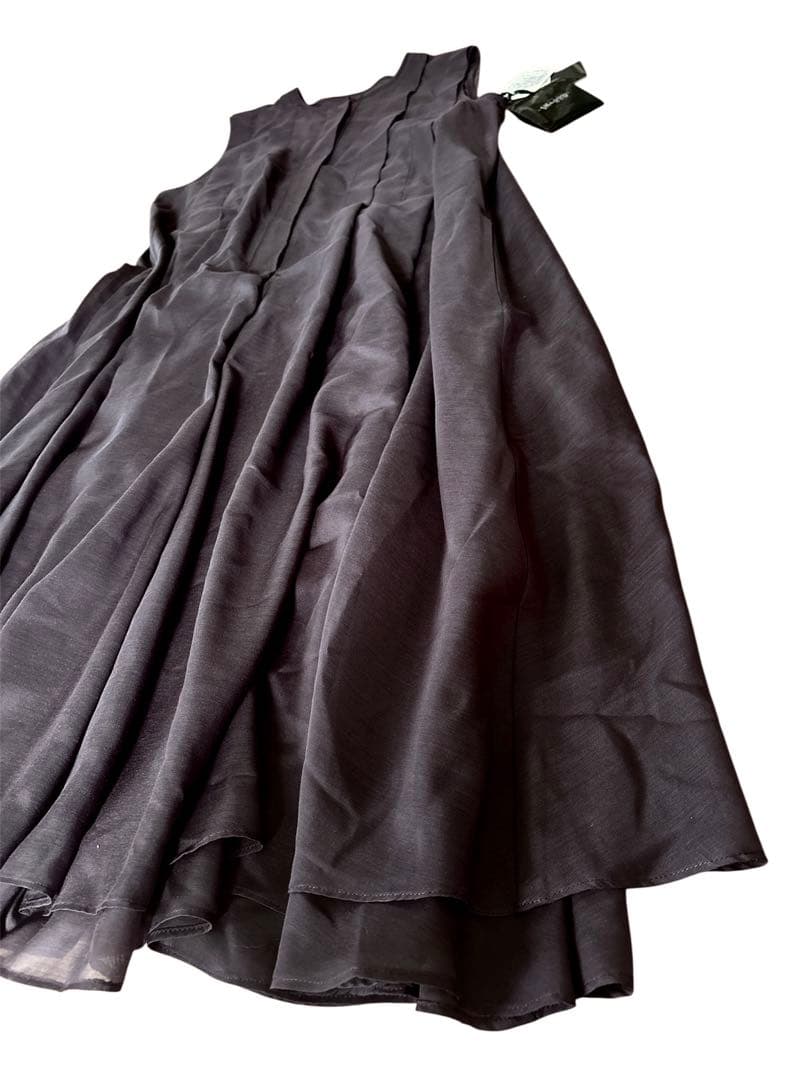 GINZA waggy ブラウン　ノースリーブワンピース　ロング