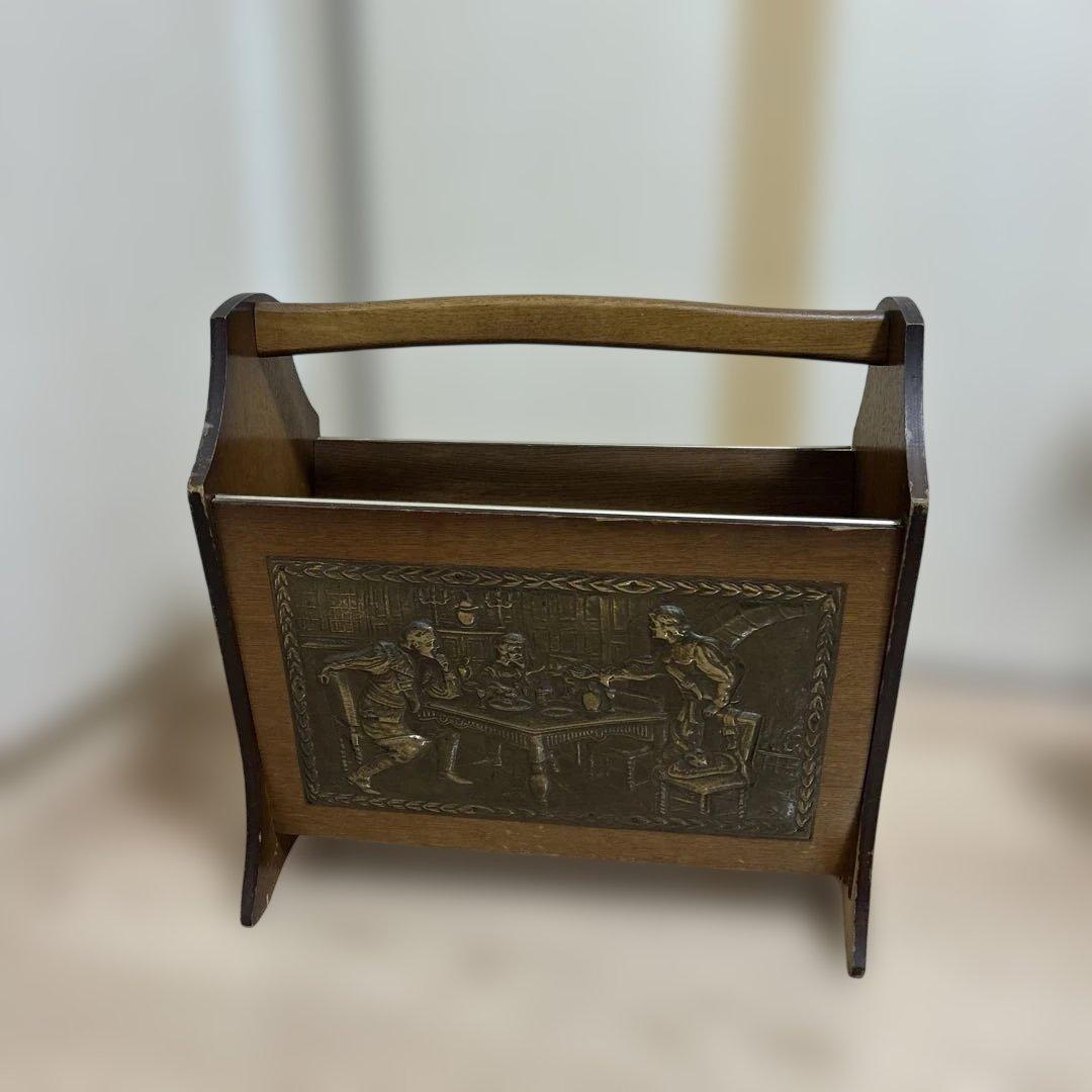 イギリス アンティーク 家具 マガジンラック 1960年頃