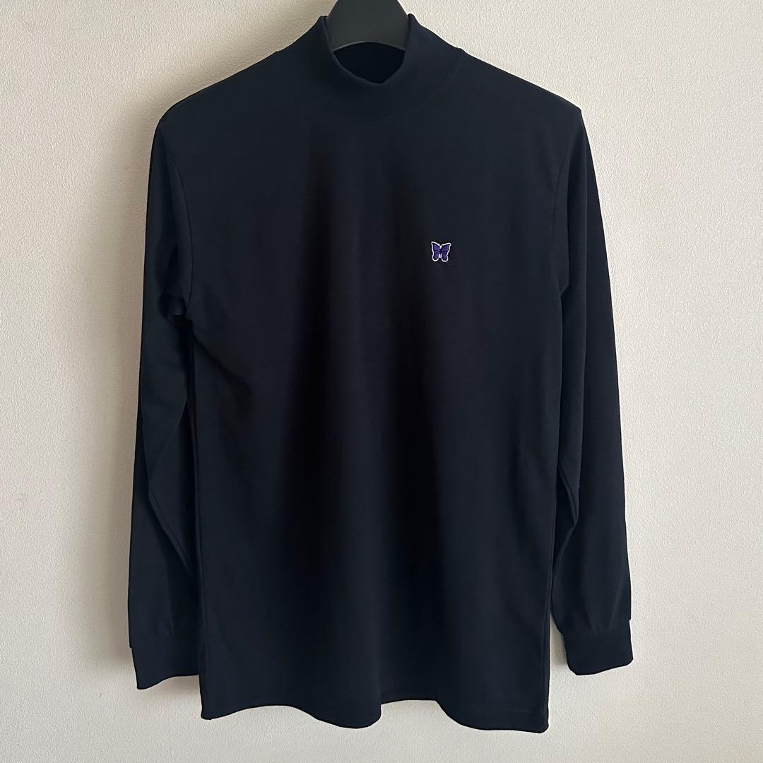 【美品ニードルス】黒ロンT MOCK NECK TEE -POLY JERSEY