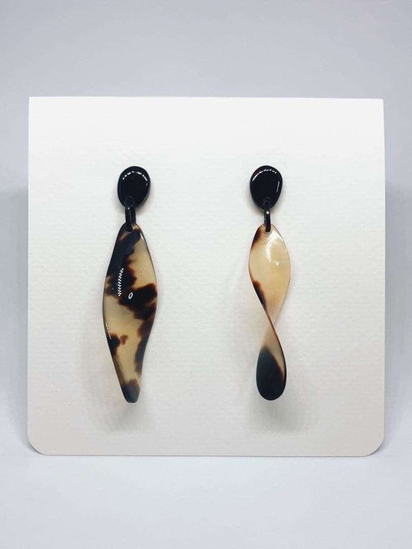 本鼈甲　ピアス　べっ甲　大ぶり　k18