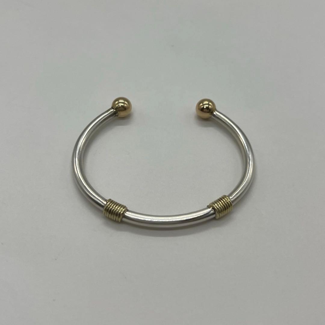 ティファニー メイカーズ バンドウィズ 2ワイヤー バングル SV YG