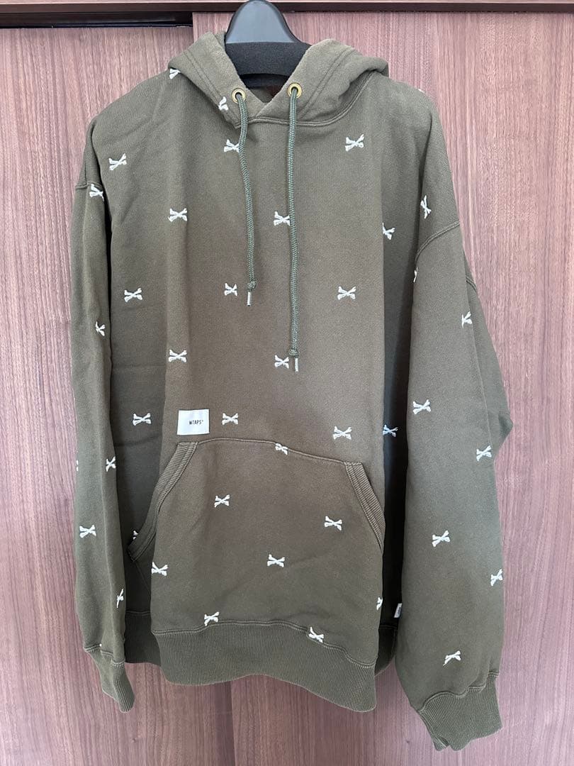 wtaps ダブルタップス パーカー 04 XL クロスボーンズ　カーキ