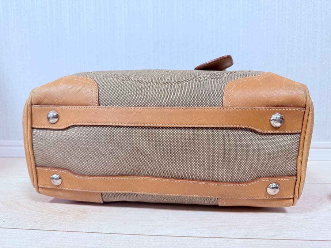 プラダ ジャガード レザー　ボストンバックハンドバッグ　鍵付 ロゴ刺繍