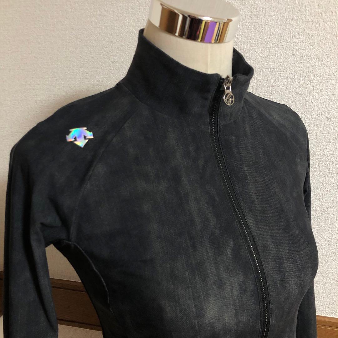 デサントゴルフ セットアップ リュクス ジャージージャケット スカート ブラック