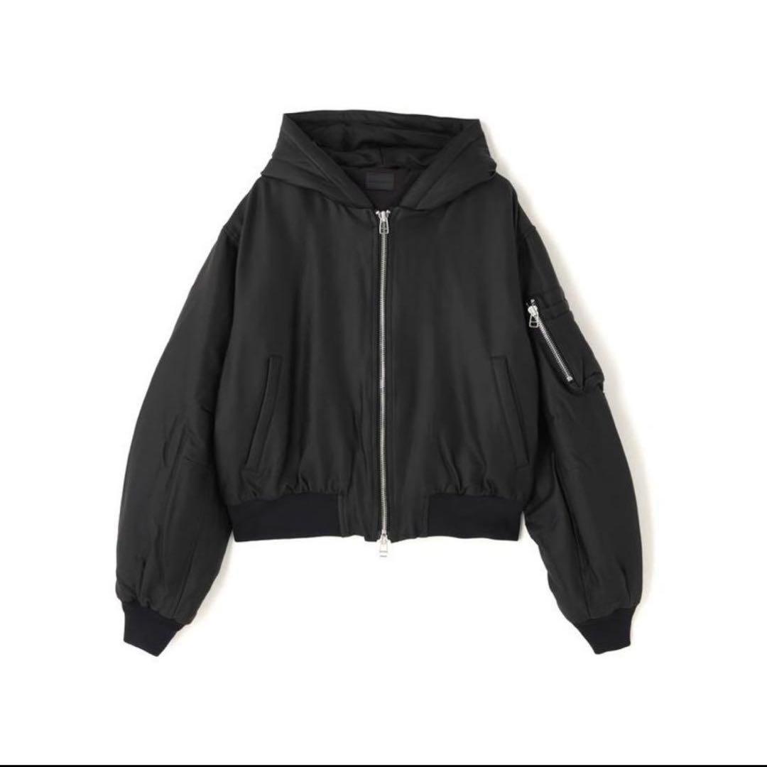 フェイクレザー フーデッドブルゾン DS/COATING HOODMA -1