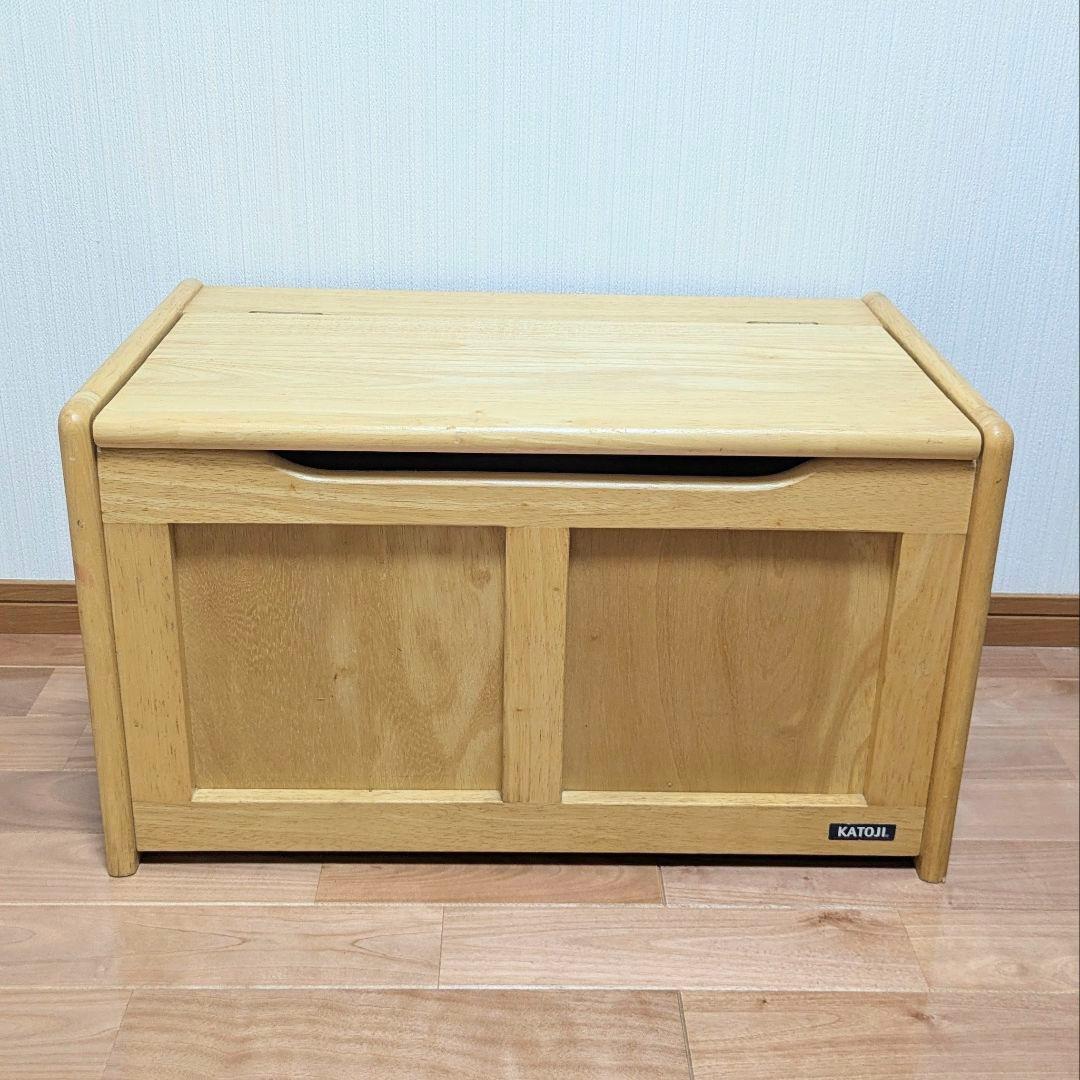 ☆お値下げ☆KATOJI カトージ 木製 おもちゃ箱 収納ボックス ナチュラル