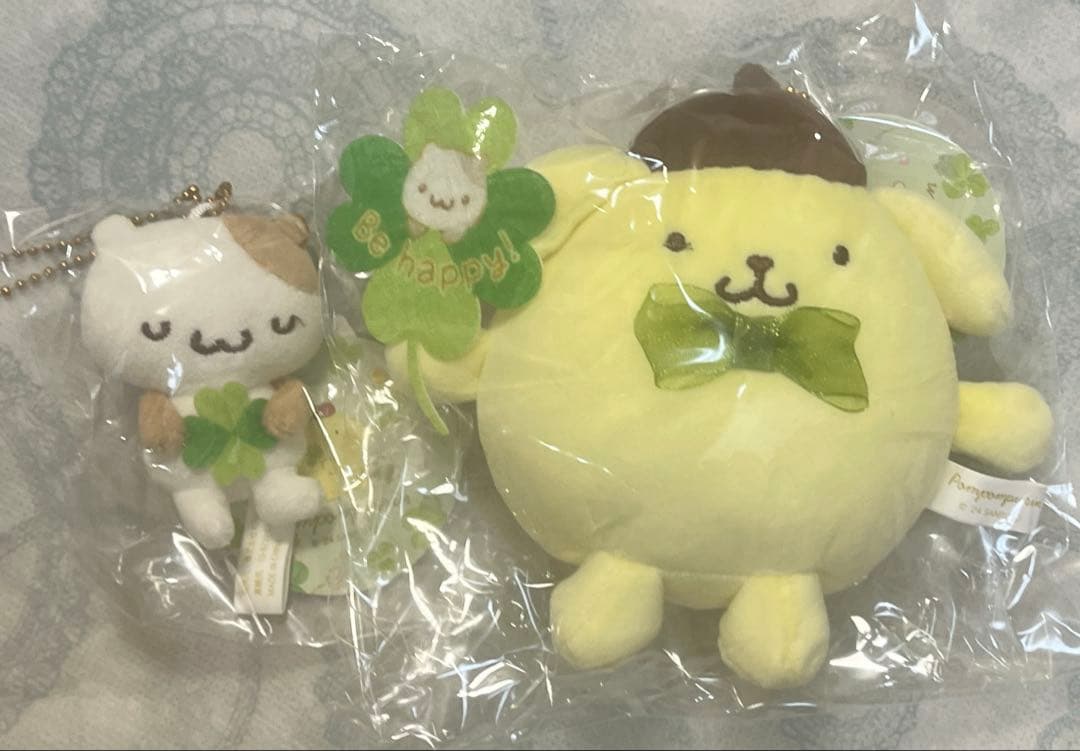 セール中‼️【新品・タグ付き】ポムポムプリン　マフィン　むにゅぐるみ　クローバー