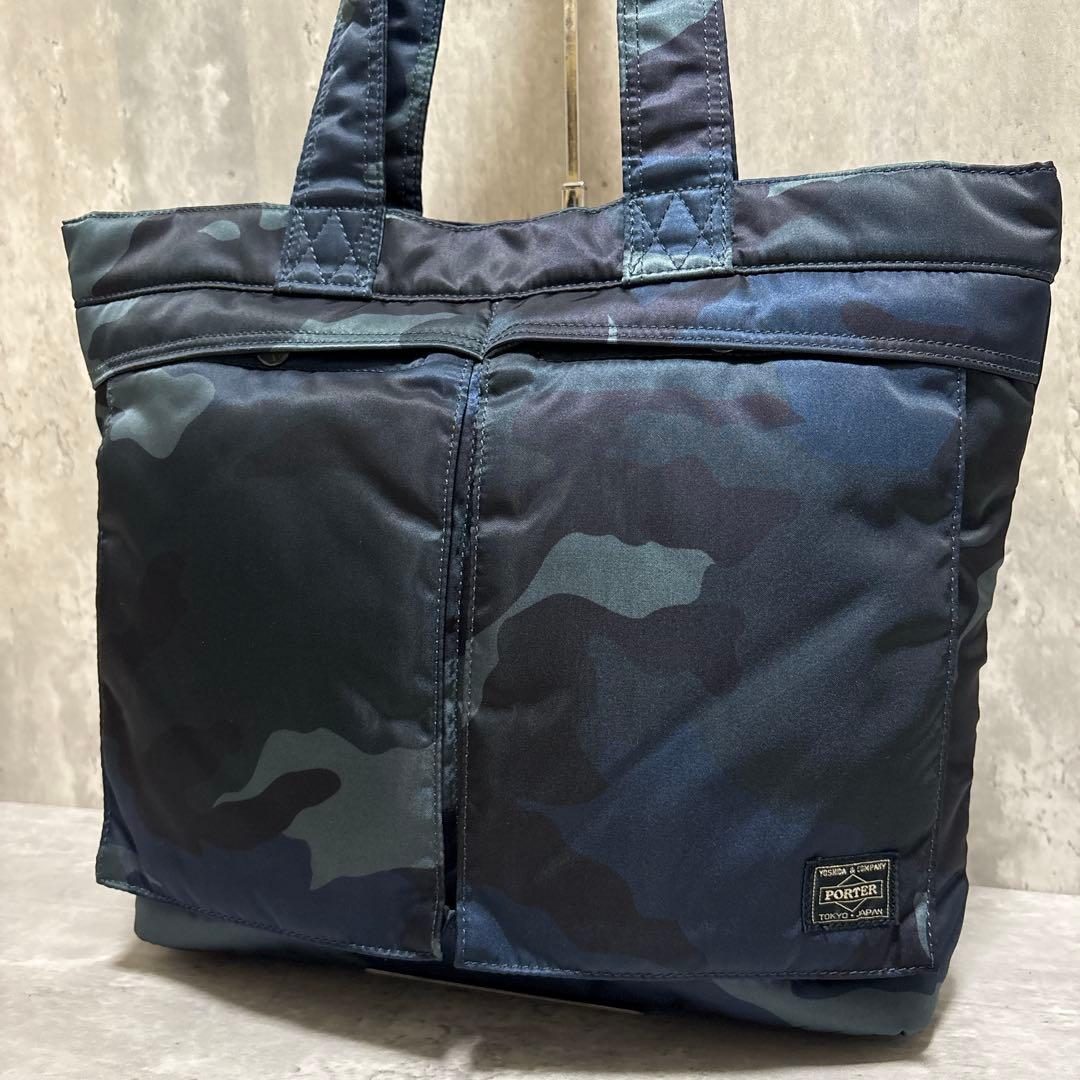 極美品 PORTER タンカー 30周年記念 カモフラ トートバッグ A4収納可