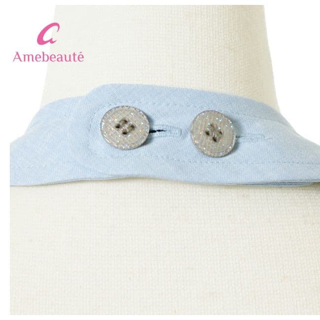 アームボーテ　サックス＆ライトグレーローブエプロン