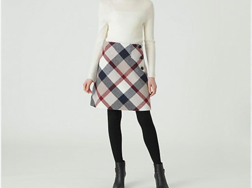 クレストブリッジチェック台形スカート　36サイズ