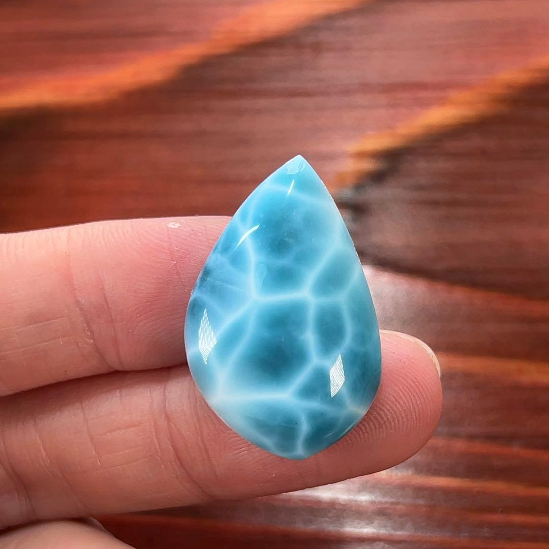 ハイクオリティ　ラリマールース　8 ネックレス　天然石