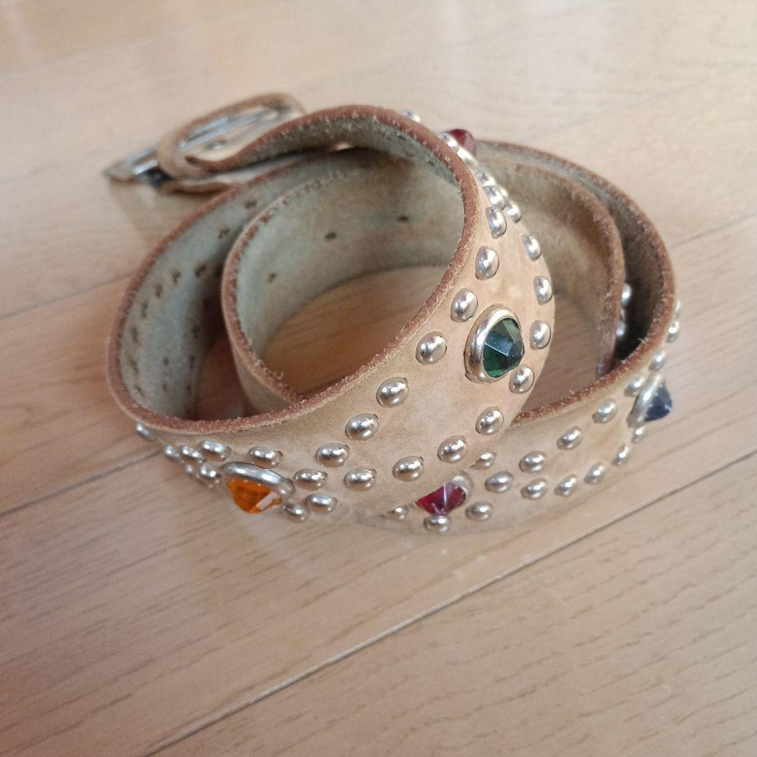 ウルフズヘッド スタッズ レザーベルト