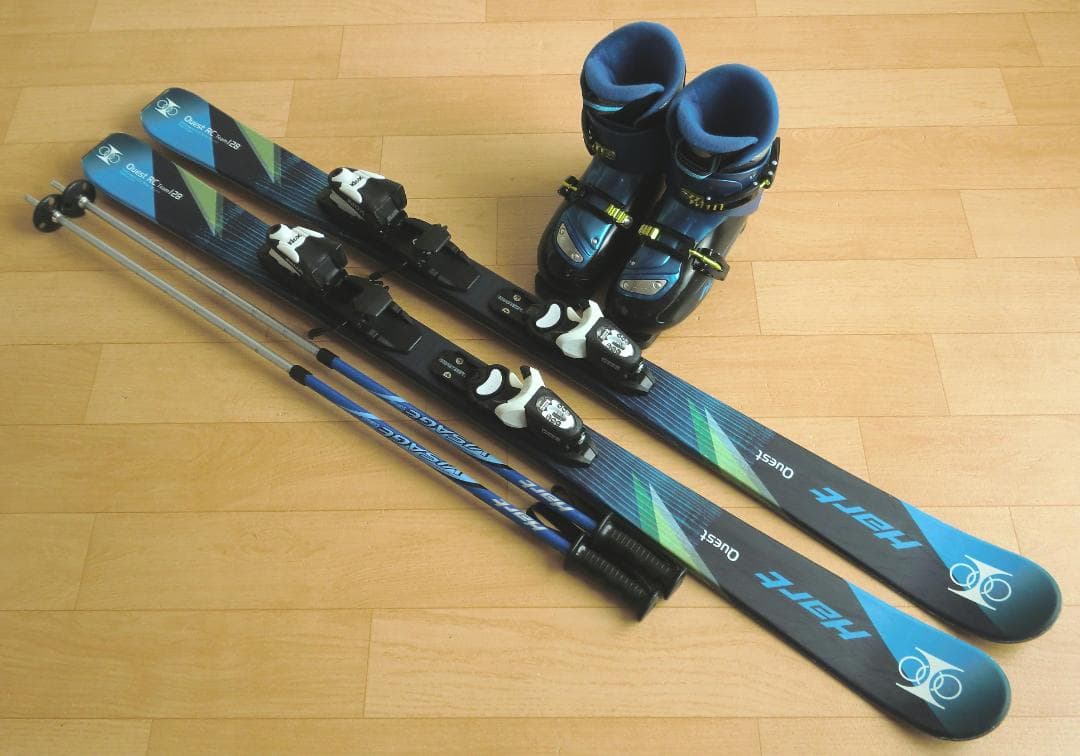 ■■1月限定■送料無料■Hart■子供用スキーセット■板128靴23■WAX済■