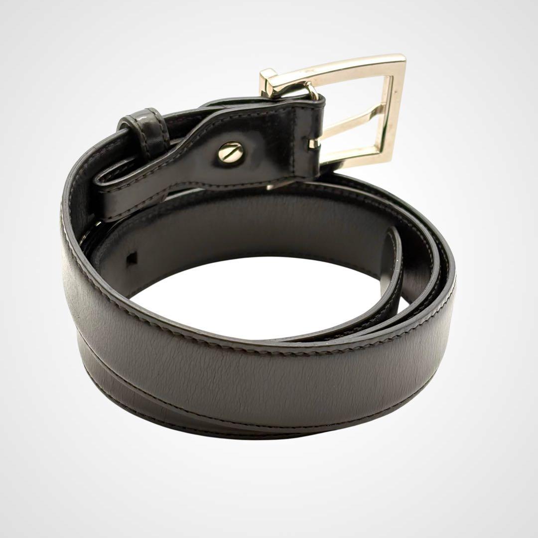 BVLGARI ブルガリ ベルト レザー ブラック メンズ ビジネス イタリア製