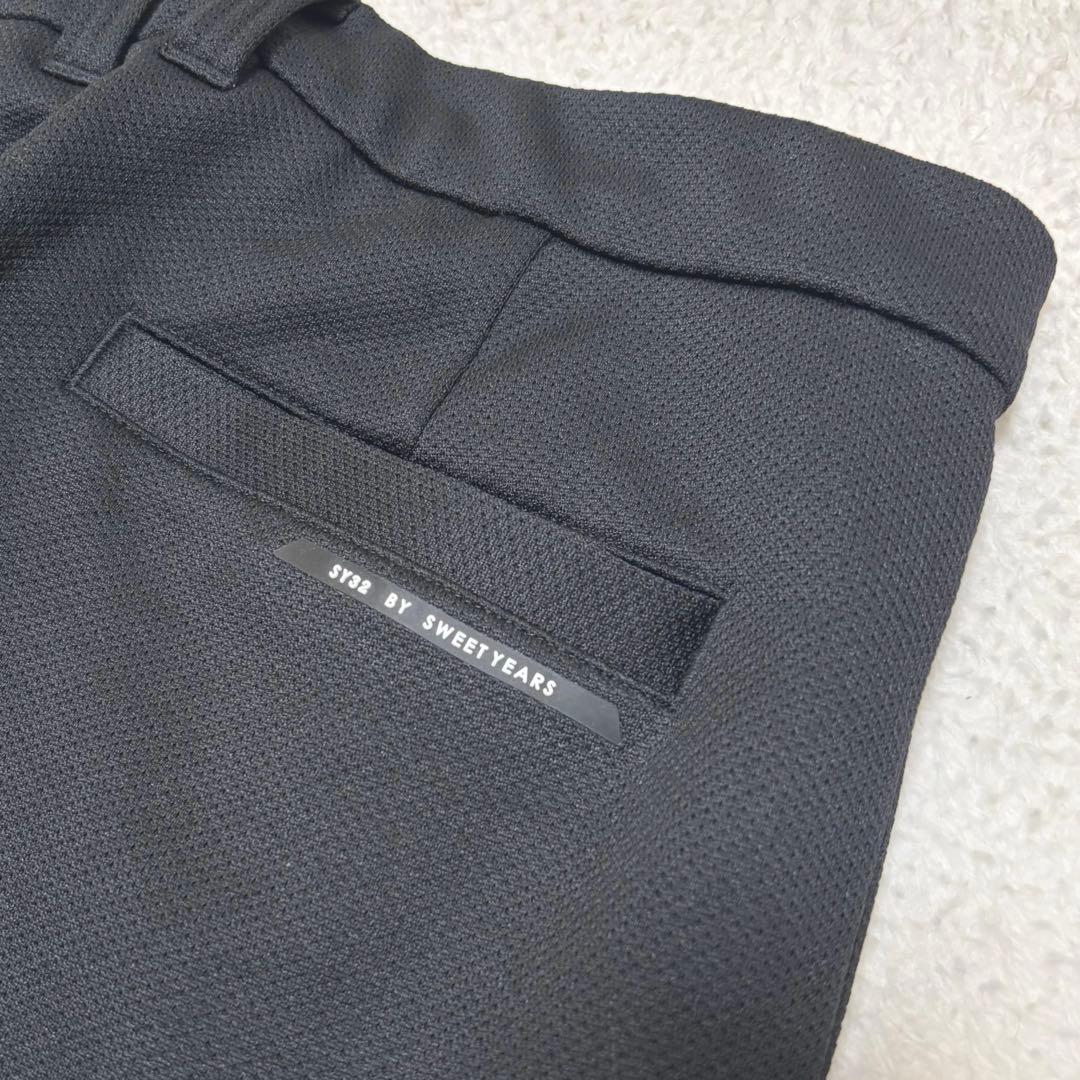 SY32 ゴルフ カーゴパンツ ［ドライメッシュスエット素材］ ブラックL