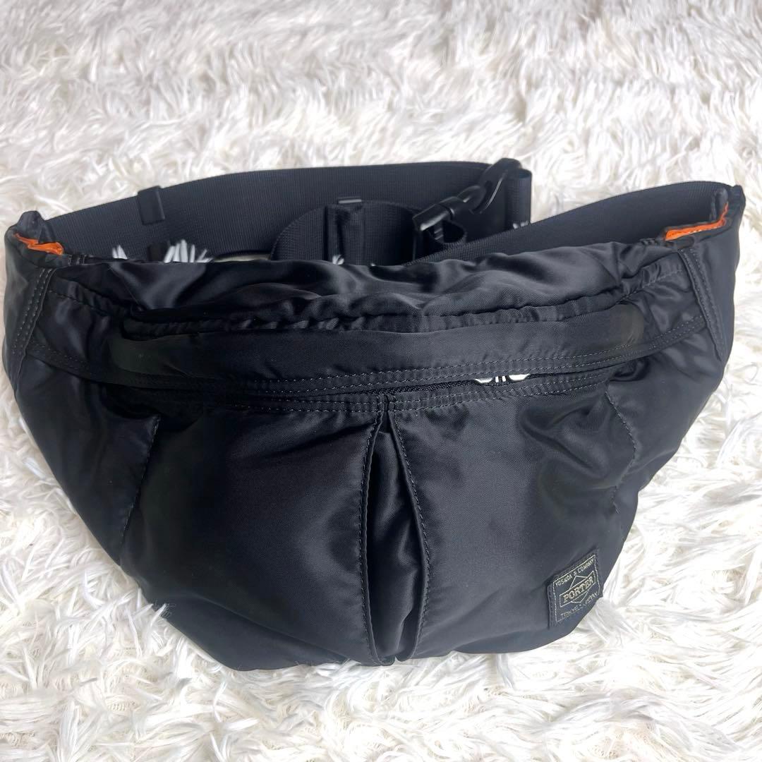 未使用級 PORTER ポーター 現行 タンカー ウエストバッグ L ブラック