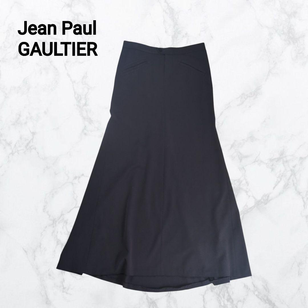 【美品】ジャンポールゴルチエ ベルトディテール ロングフレアスカート