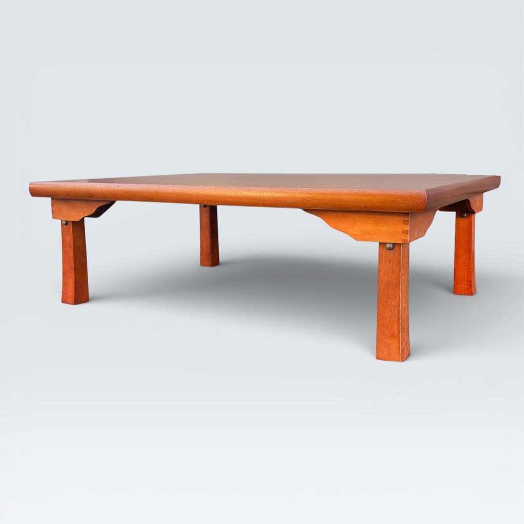 【美品】天然木 折り畳み座卓 105×75cm 和モダン ローテーブル