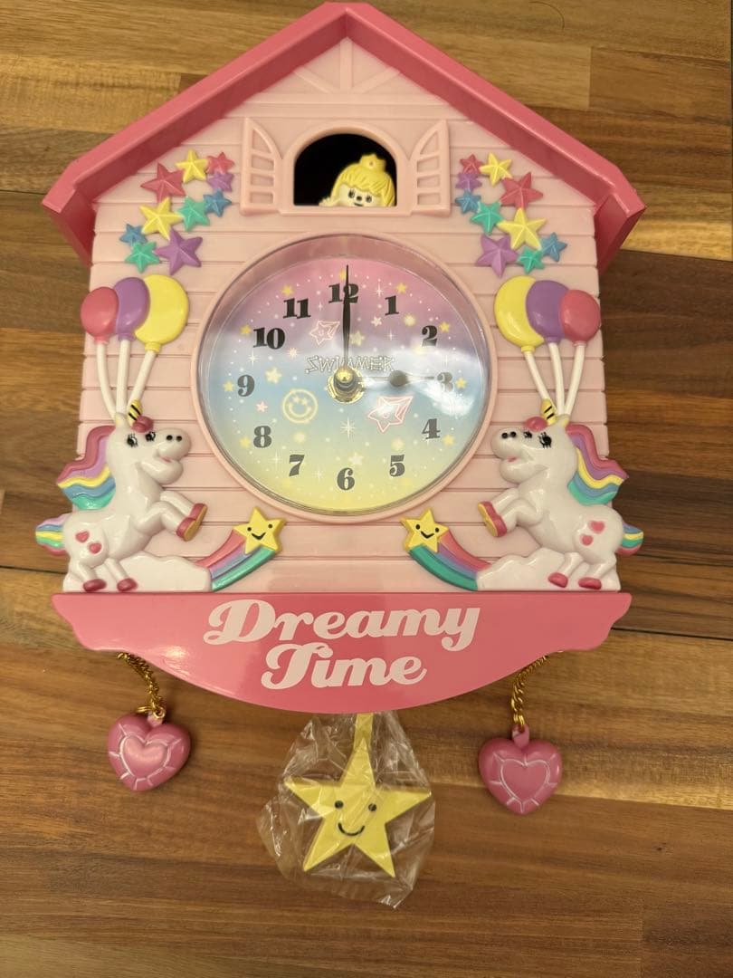超レア swimmer スイマー　ユニコーン　掛け時計　振り子時計　新品未使用