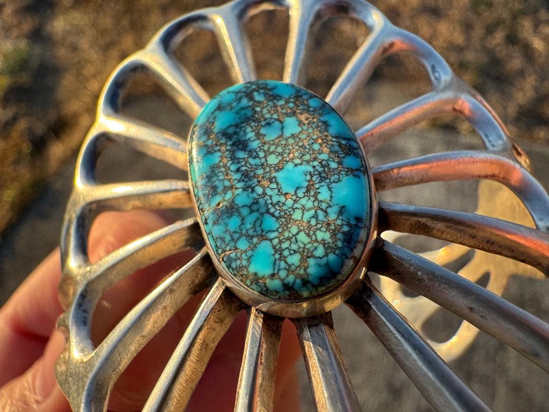 l*e様 ナンバーエイト　ターコイズ　サンドキャスト　ネイティブアメリカンジュエ