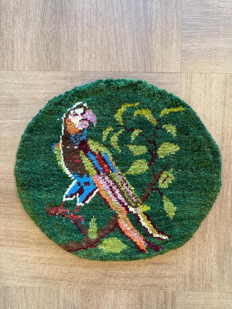 ペルシャギャッベ (ギャベ) チェアマット 46x40丸 ギャッベ ラグ