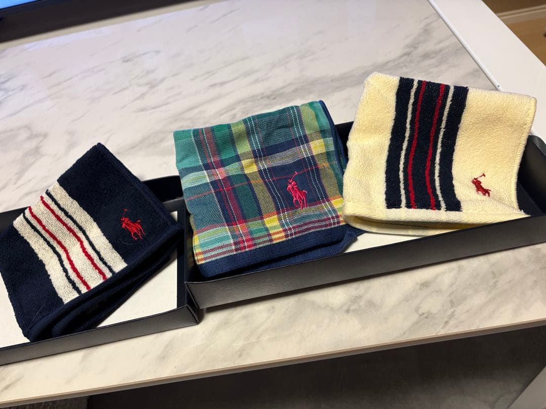 RALPH LAUREN タオルハンカチ 5枚 ハンドタオル2枚 4点